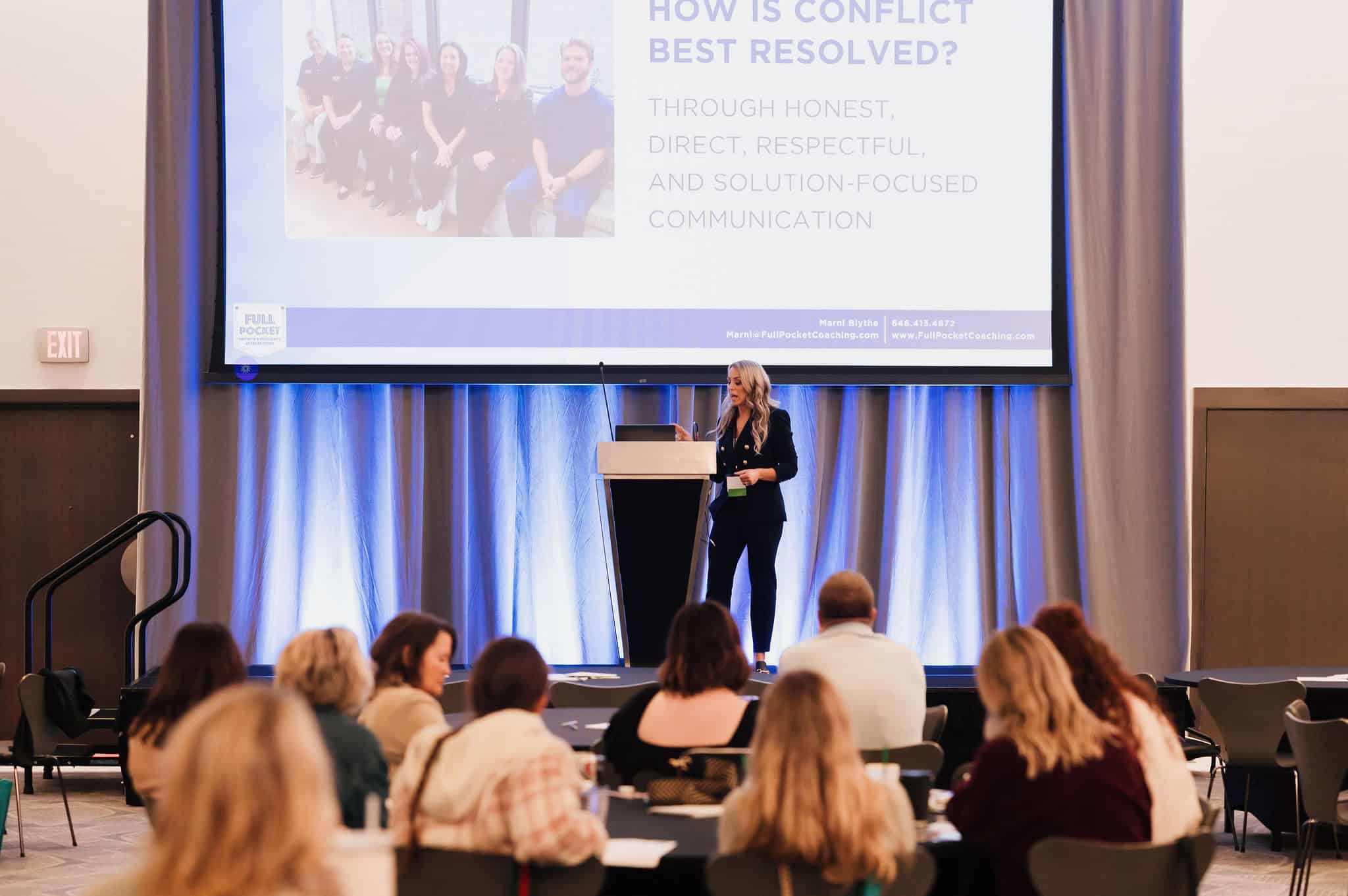 Marni delivering a conference keynote